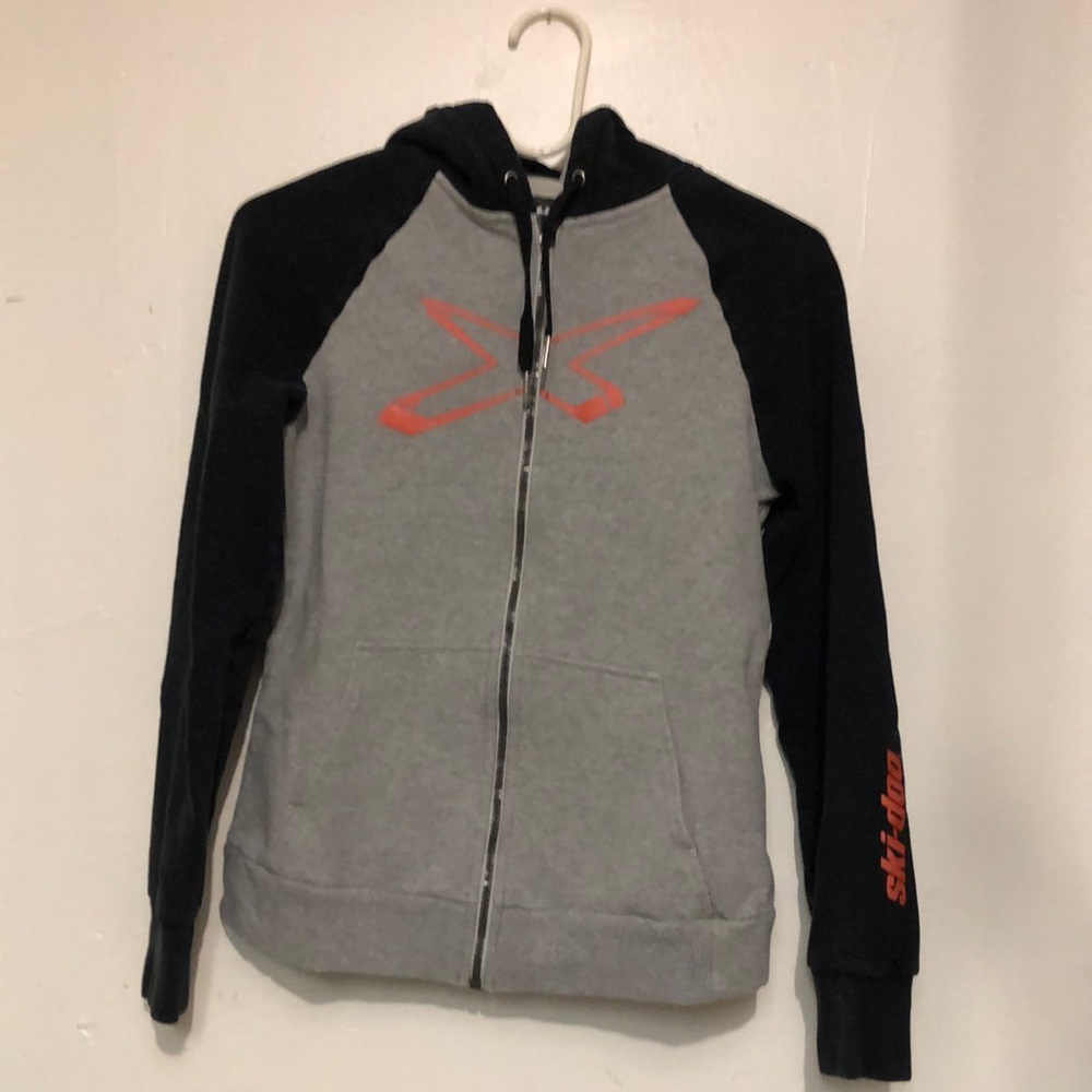 BRP Skidoo Zip-Up Sweatshirt: Gray/Black
